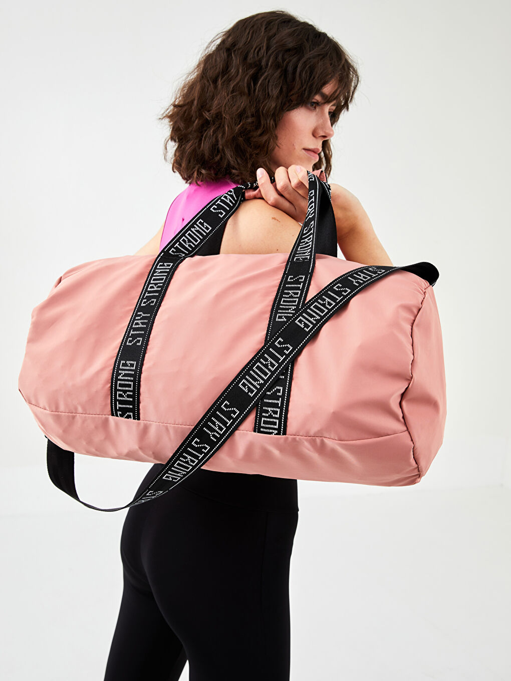 Slogan Printed Women's Active Sports Bag-2