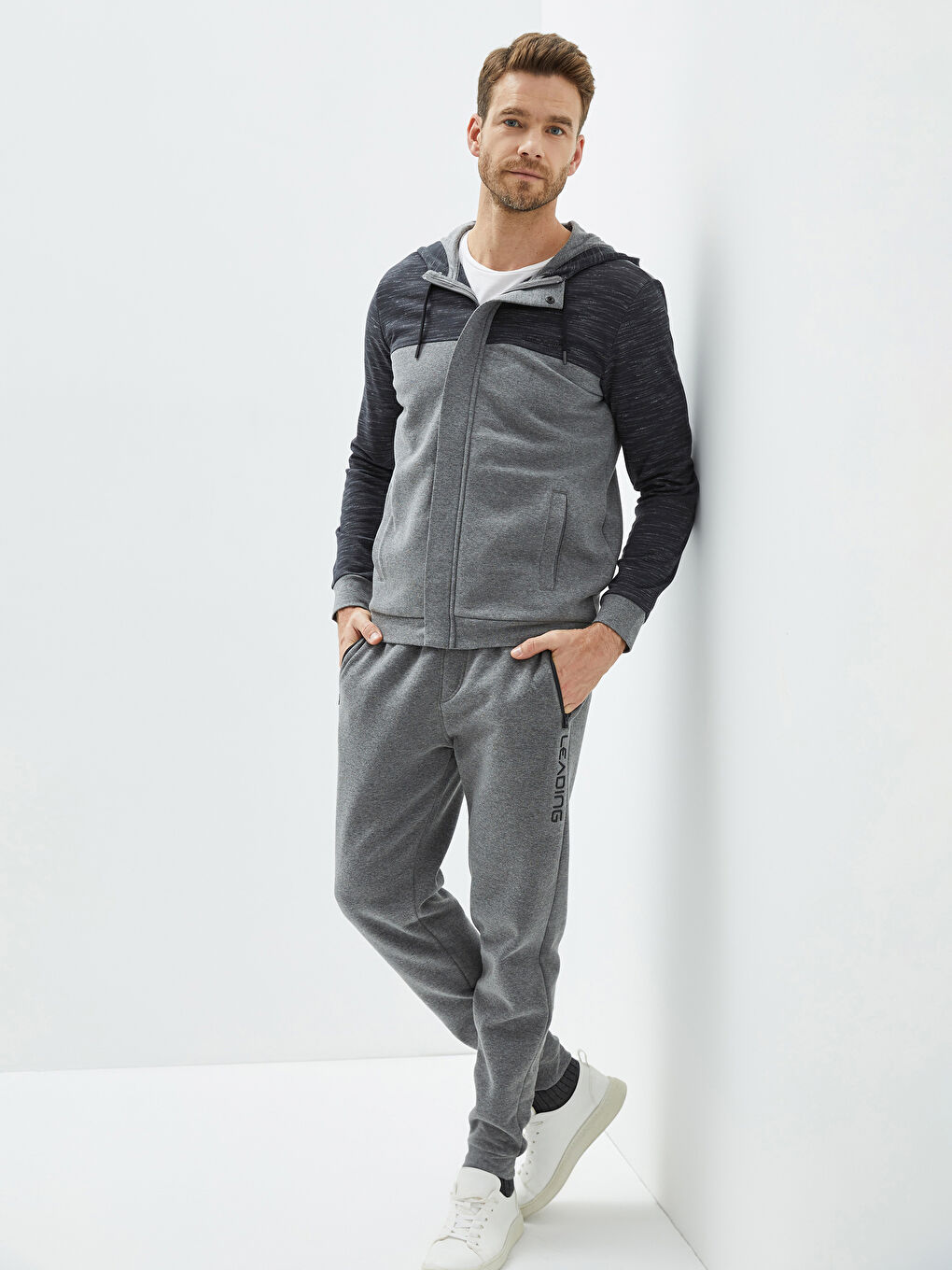 Antrasit Standart Kalıp Erkek Jogger Eşofman Altı-1