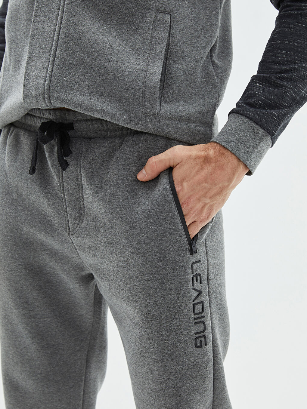 Antrasit Standart Kalıp Erkek Jogger Eşofman Altı-2