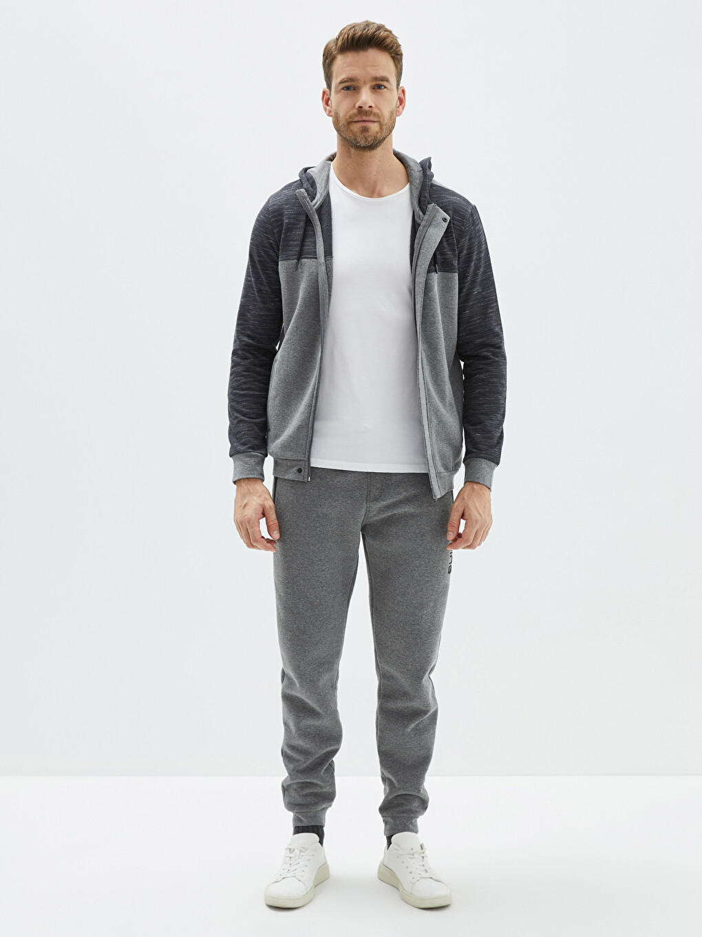 Sweatshirt À Capuche Zippé À Manches Longues Pour Hommes-2
