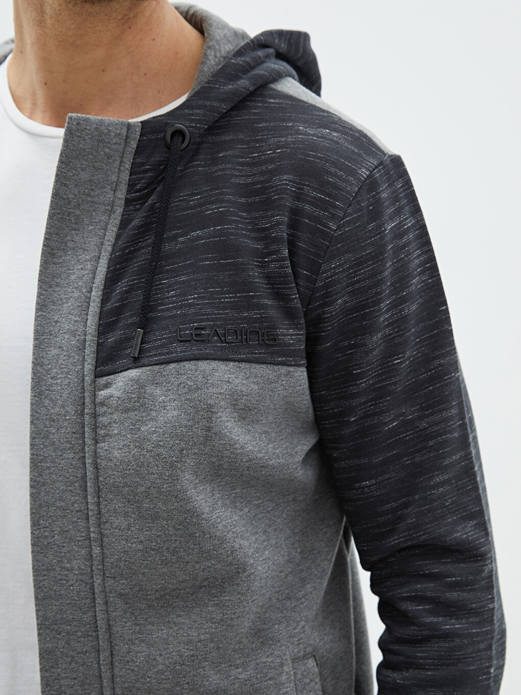 Sweatshirt À Capuche Zippé À Manches Longues Pour Hommes-3