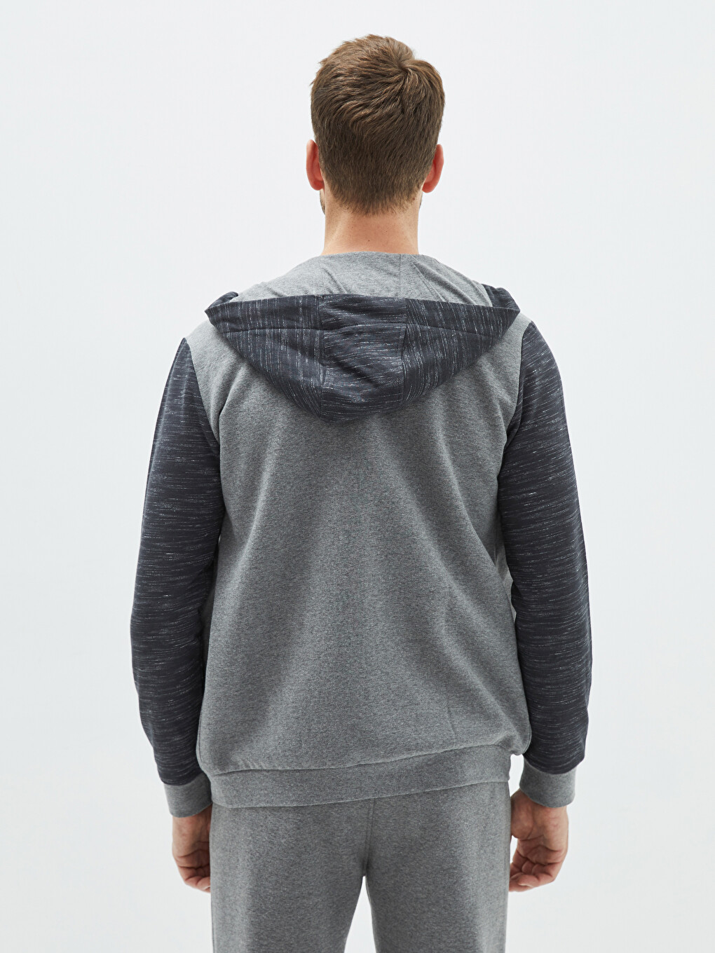 Sweatshirt À Capuche Zippé À Manches Longues Pour Hommes-4