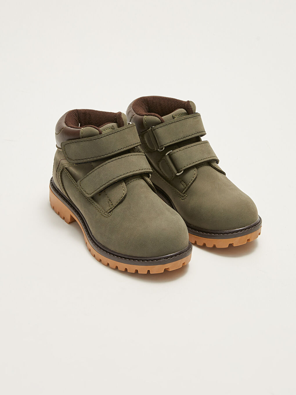 Leather Look Boys' Velcro Boots