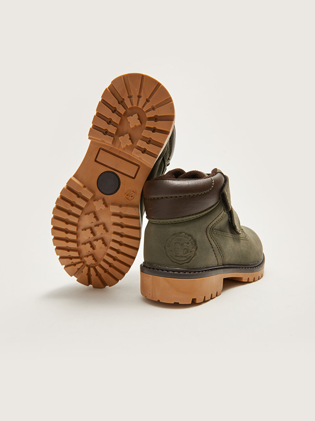 Leather Look Boys' Velcro Boots-3