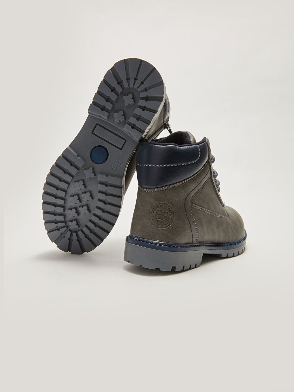 ұлдарға арналған жасанды былғары бау және сырмалы ілмек етік-3