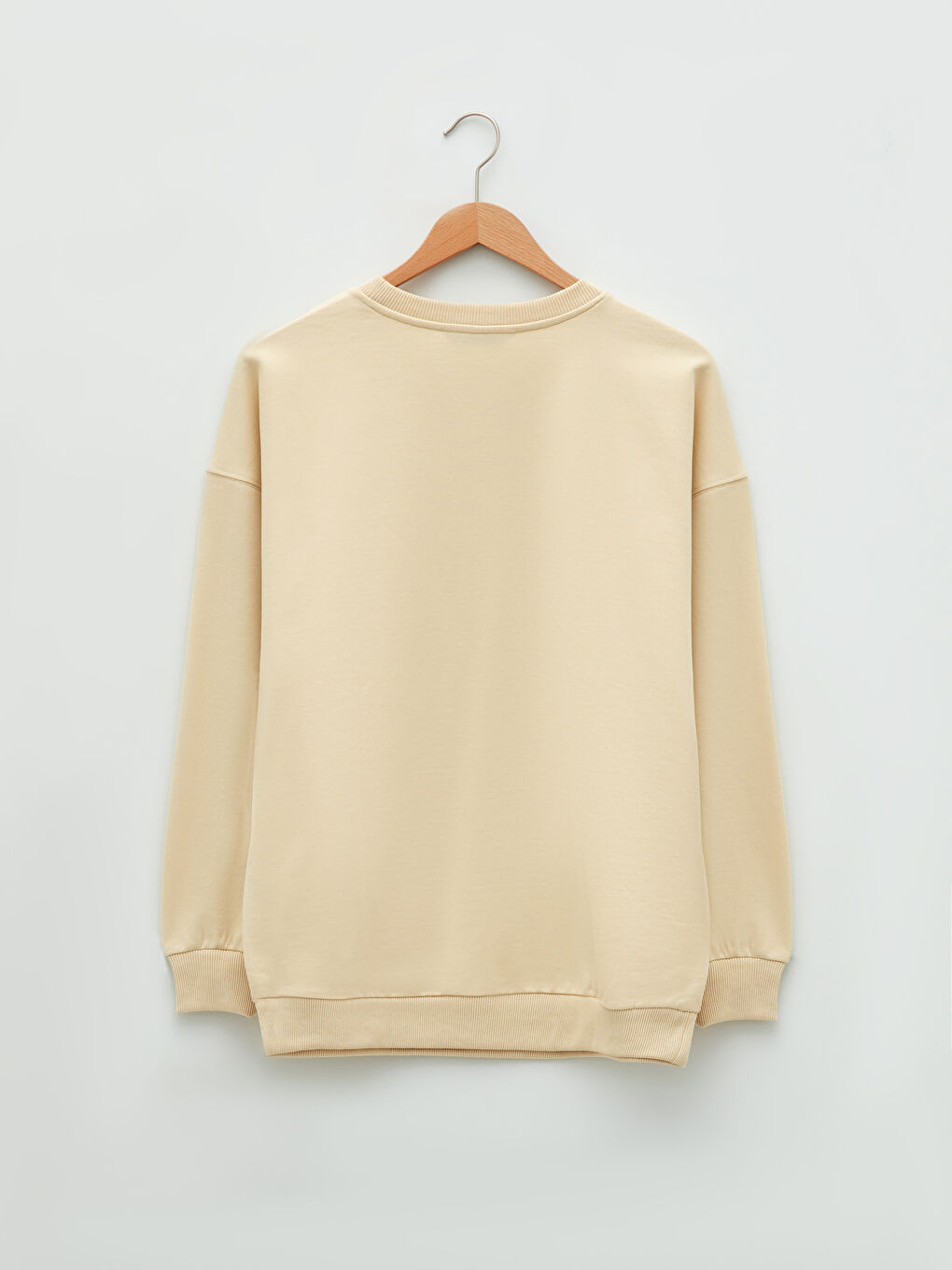 Crew Neck Plain Long Sleeve Women's Sweatshirt-6