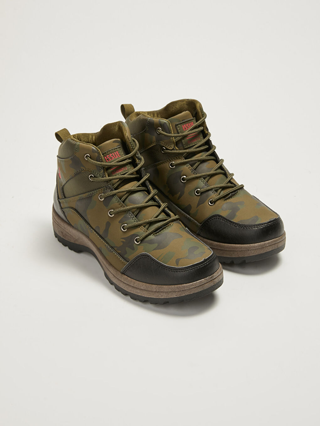 Bottes de Trekking à Lacets pour Hommes à Motif Camouflage