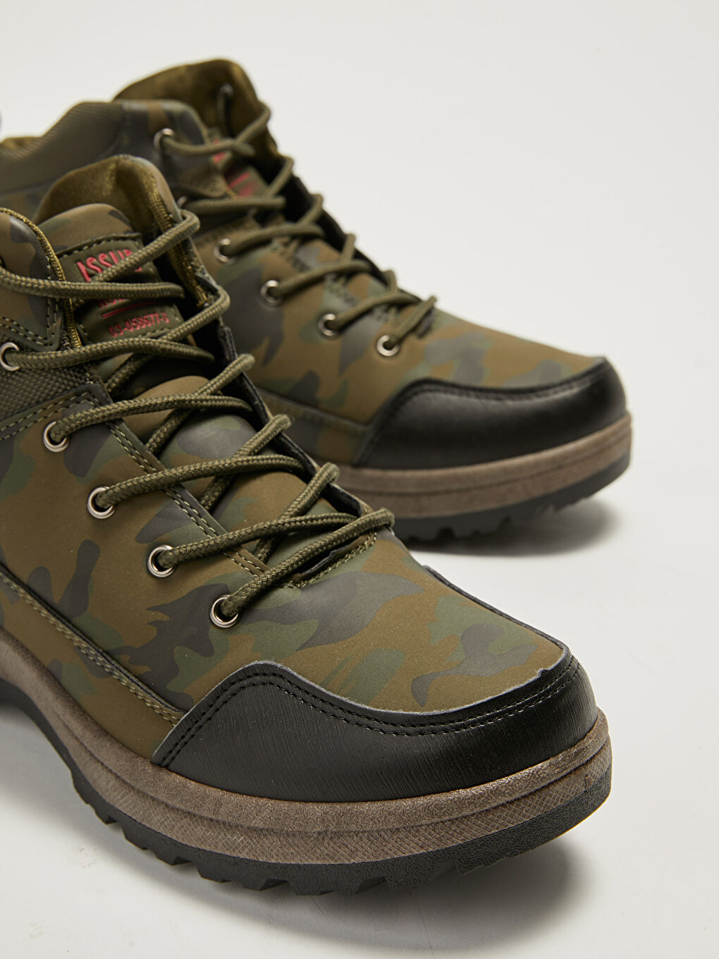 Bottes de Trekking à Lacets pour Hommes à Motif Camouflage-4