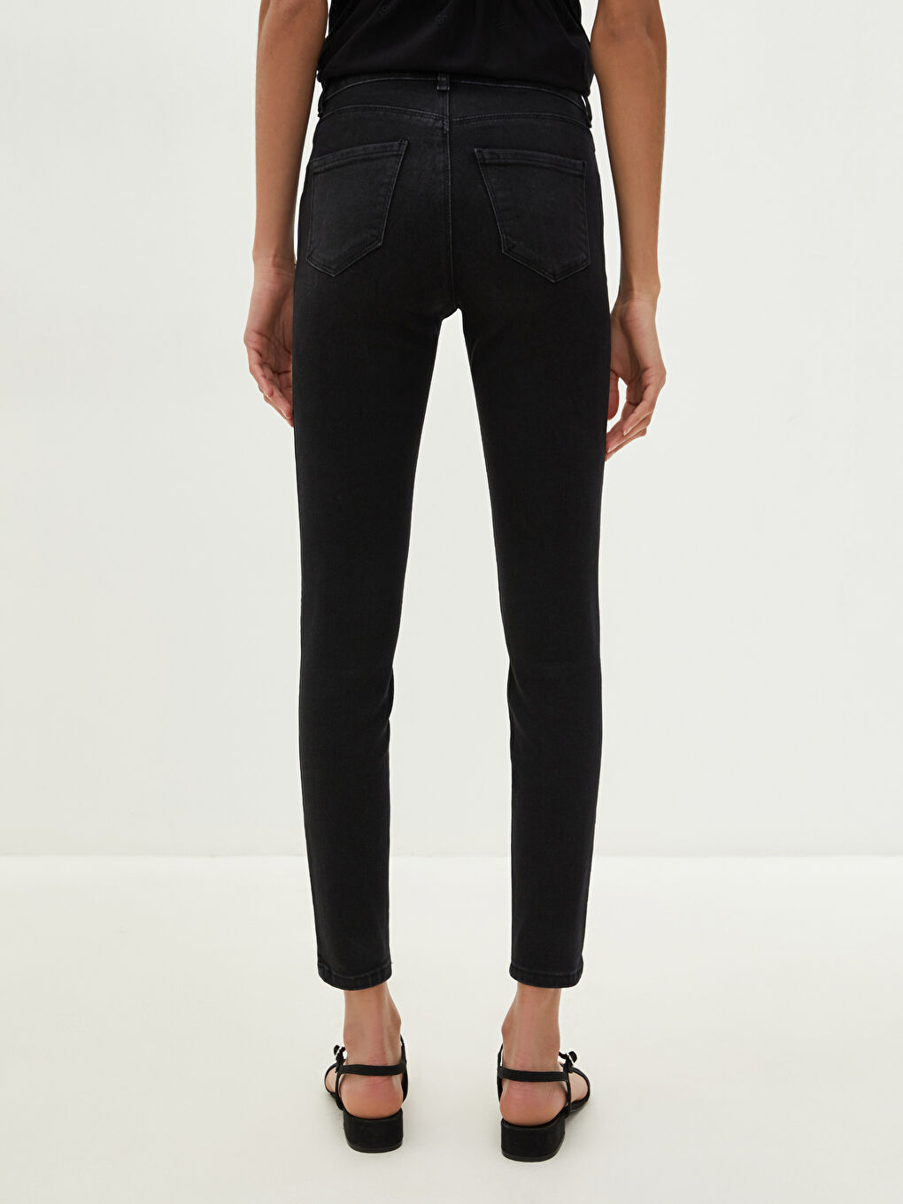 Normal Waist Mercury Skinny Fit Women's Rodeo Jean Trousers with Pocket Detail-4