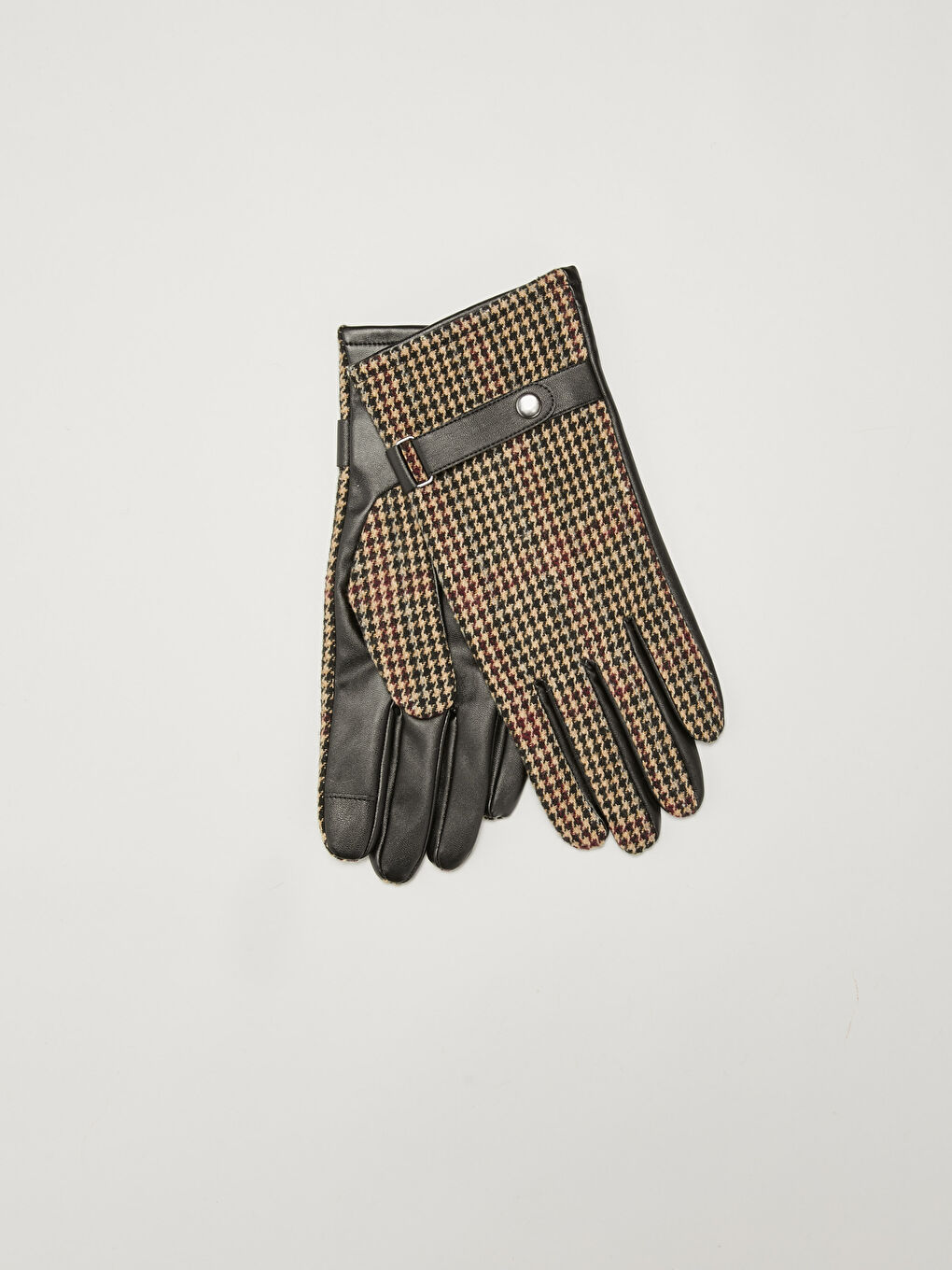 LCW ACCESSORIES Leather Detailed Touch Feature Men's Cachet Gloves -W17002Z8-HEG