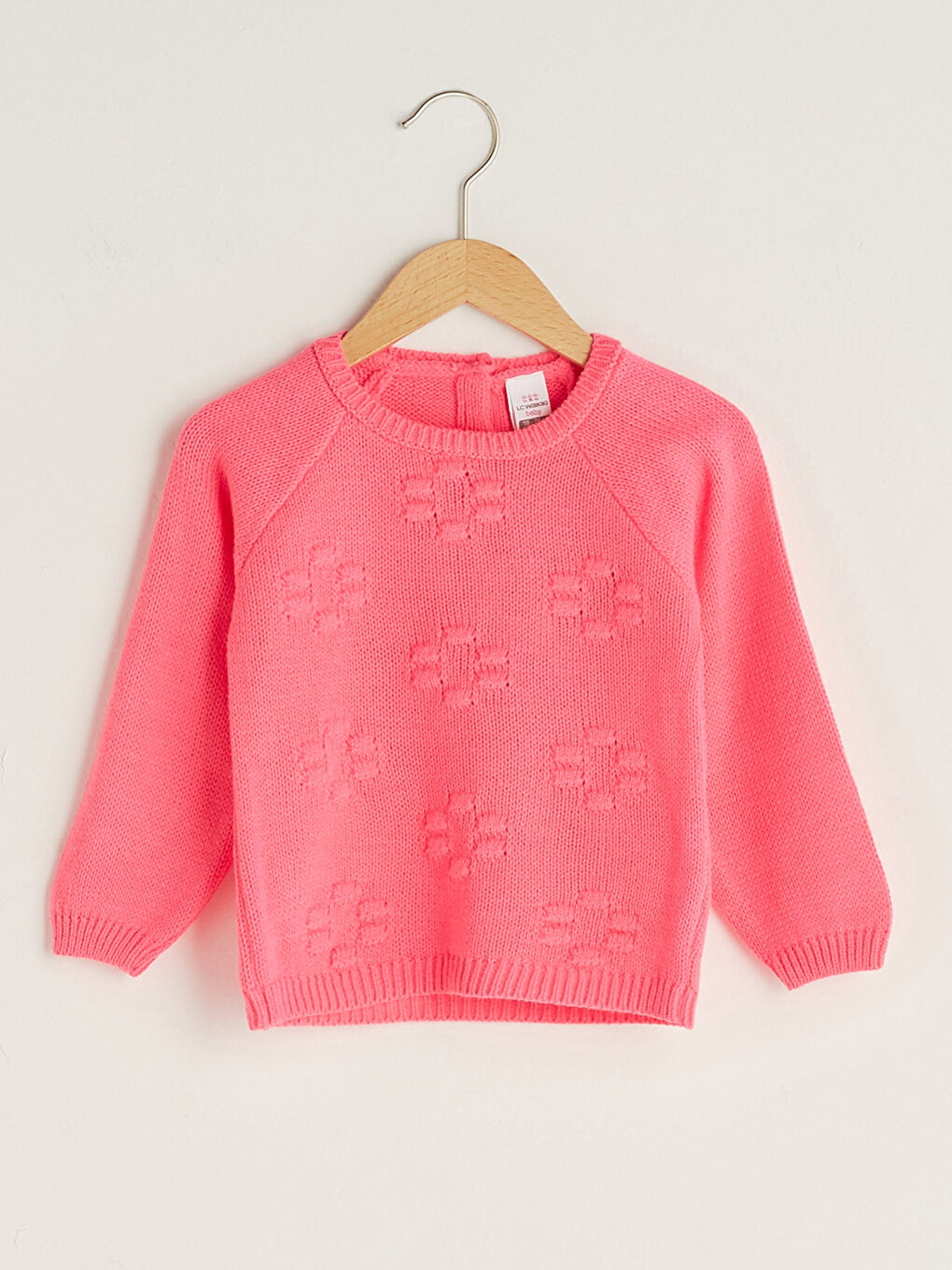 Pull-over Tricot Bébé Fille À Motifs Col Rond Manches Longues