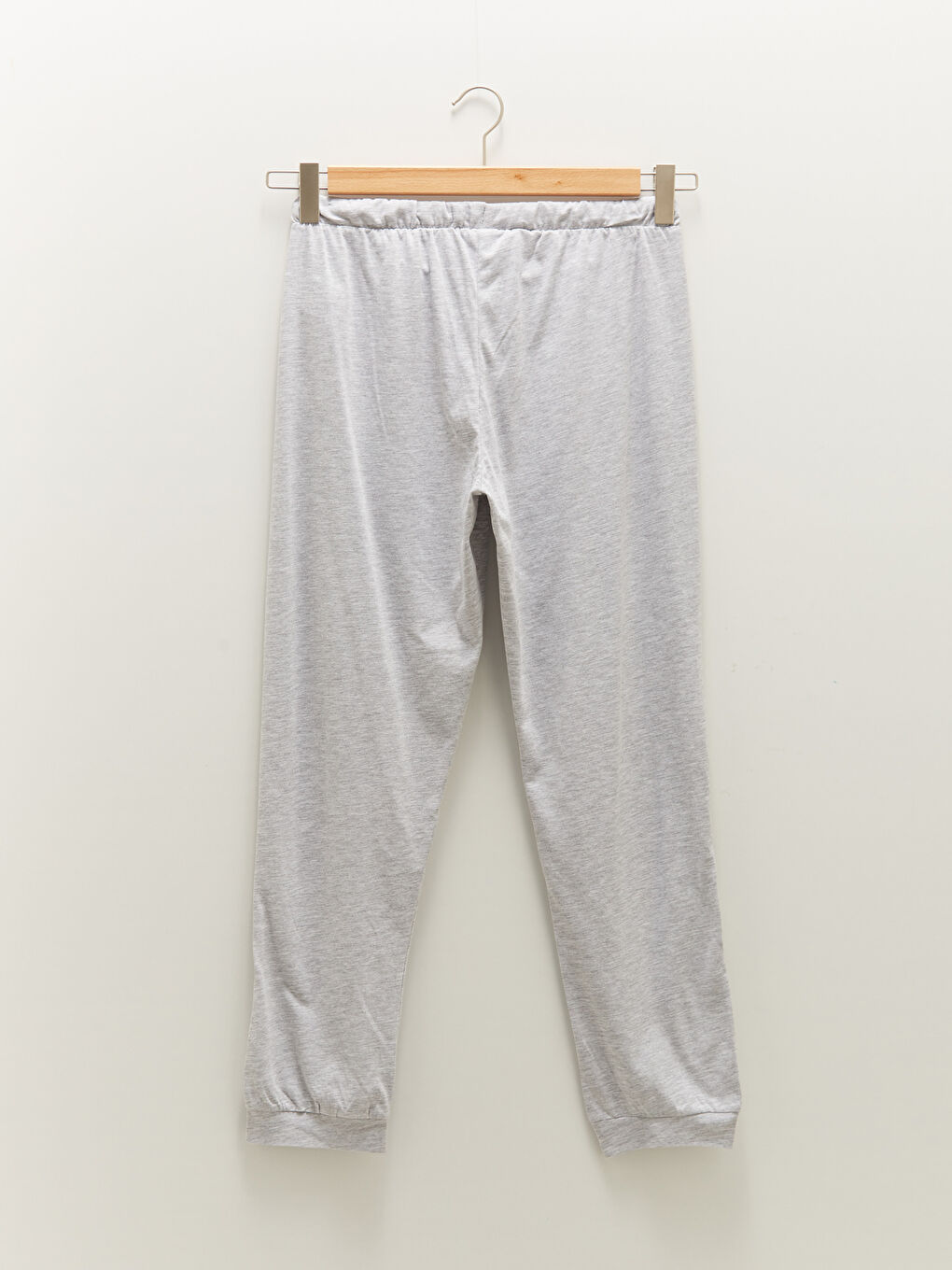 Komplet pidžame za trudnice od pamuka sa štampom, okruglim izrezom i dugim rukavima-12