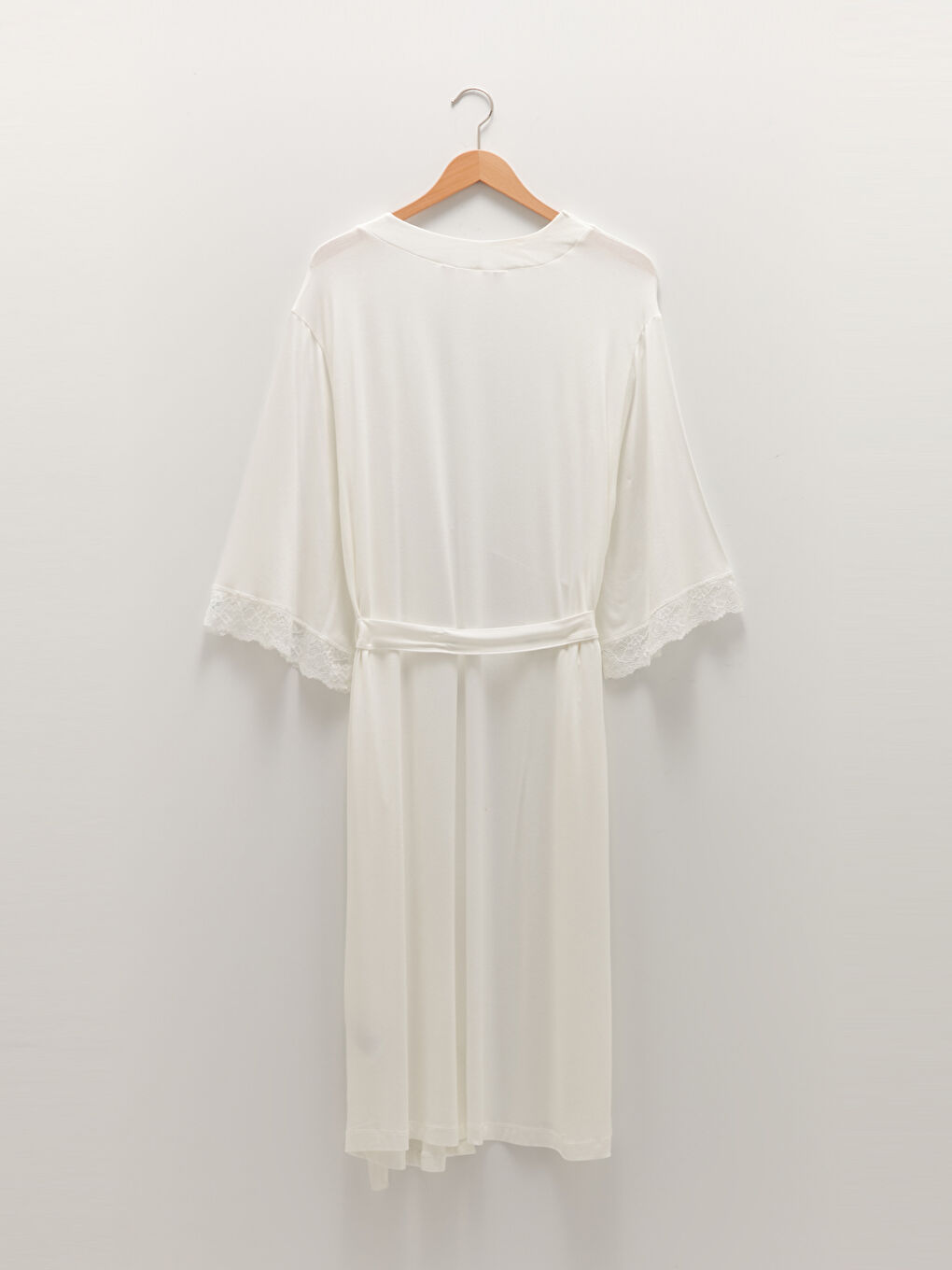 V Neck Embroidered Long Sleeve Viscose Maternity Dressing Gown-6