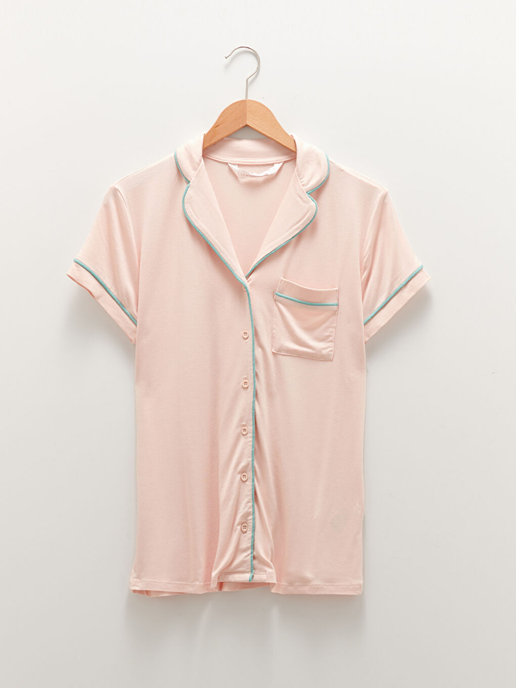 Ensemble de pyjama femme en viscose à col de chemise droit et manches courtes-6