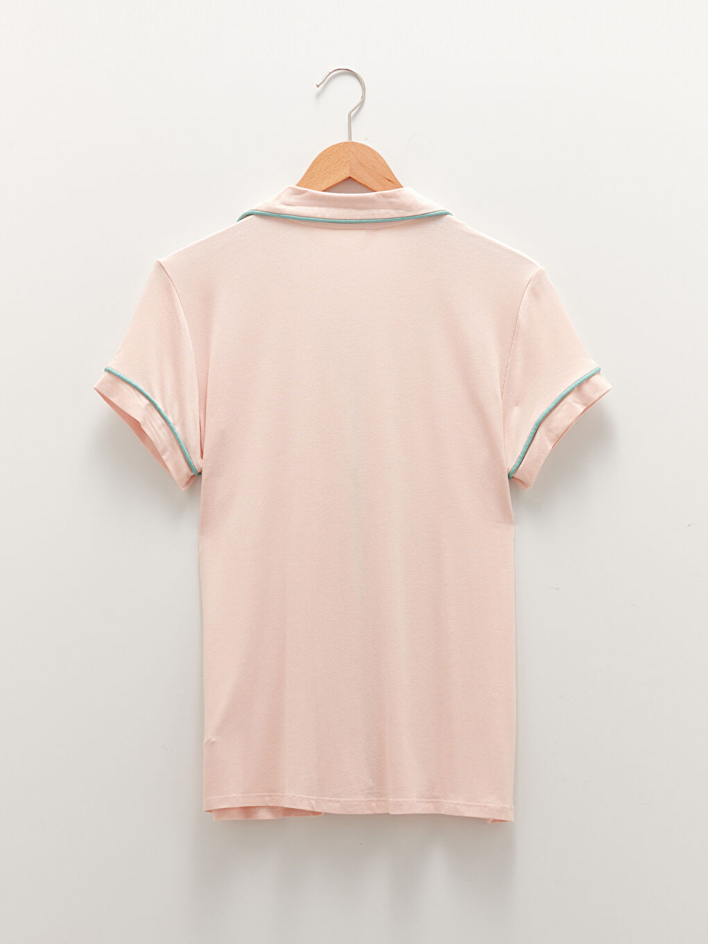 Ensemble de pyjama femme en viscose à col de chemise droit et manches courtes-7