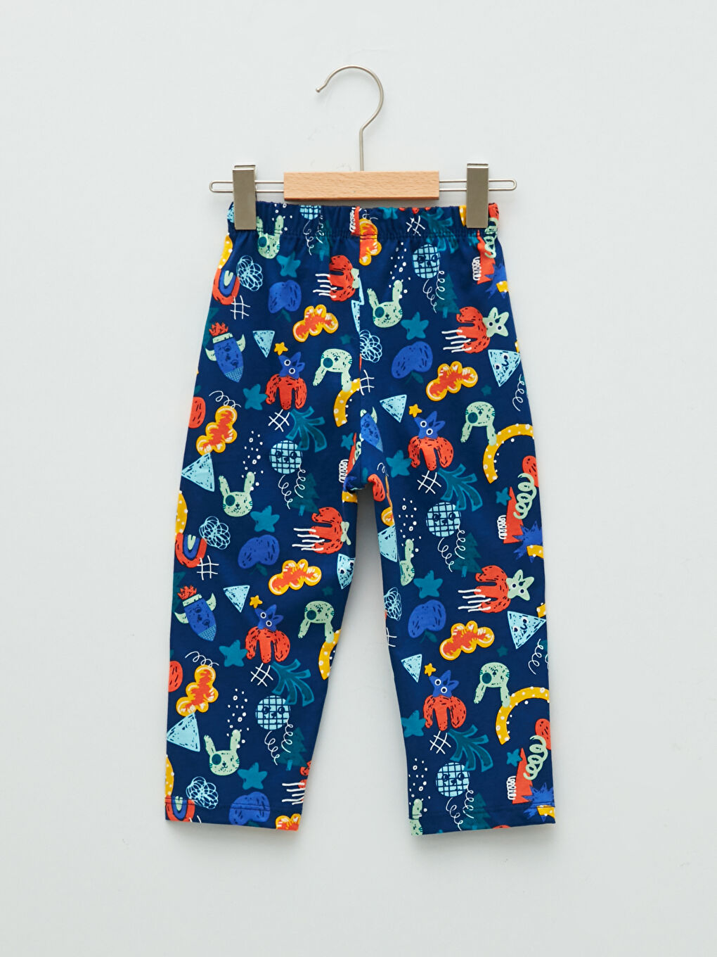 Shirt Collar Long Sleeve Printed Cotton Baby Boy Pajamas Set-4