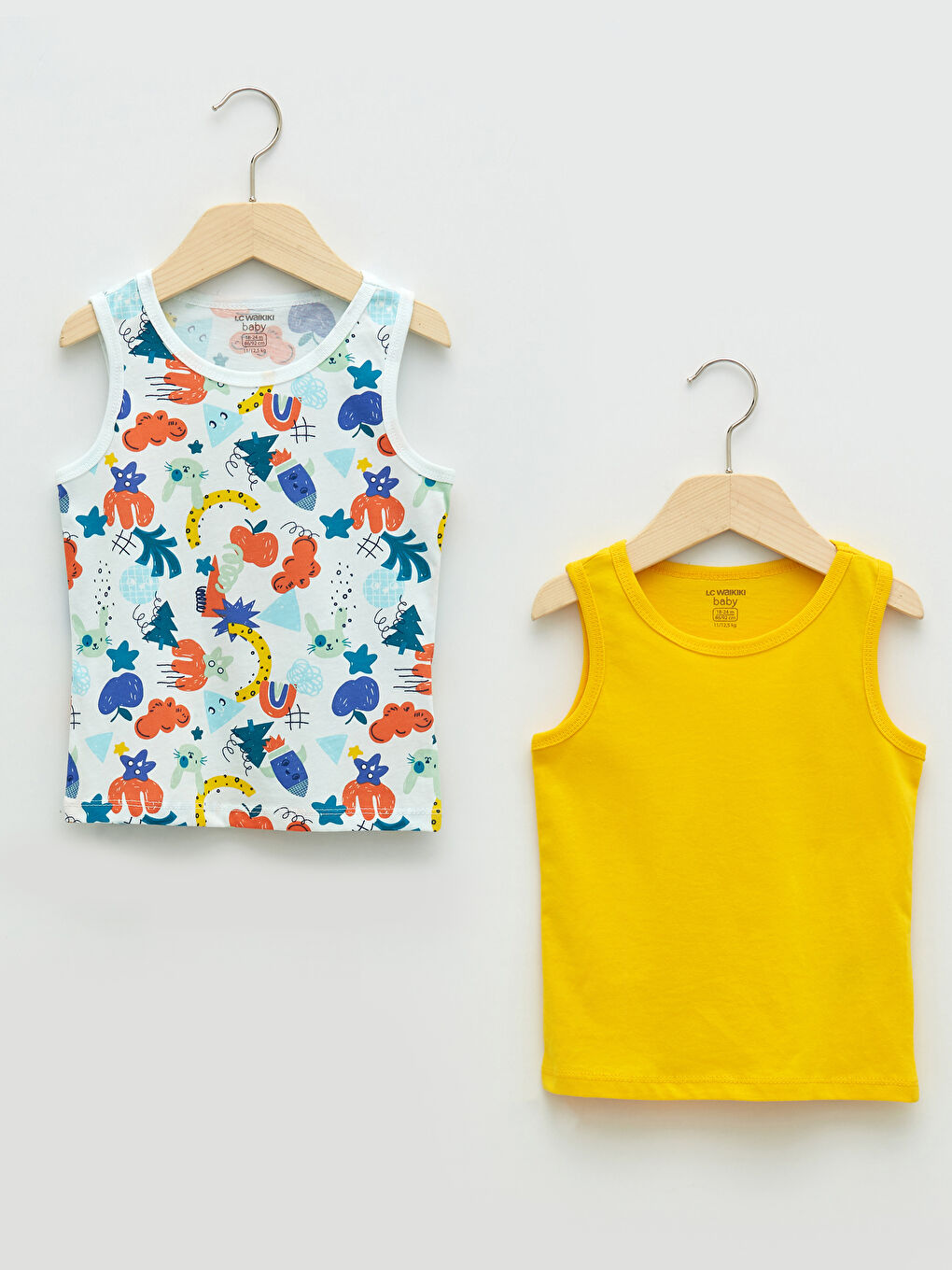 LCW baby Débardeur en Coton à Col Rond pour Garçon Bébé Lot de 2 -W17088Z1-FW9