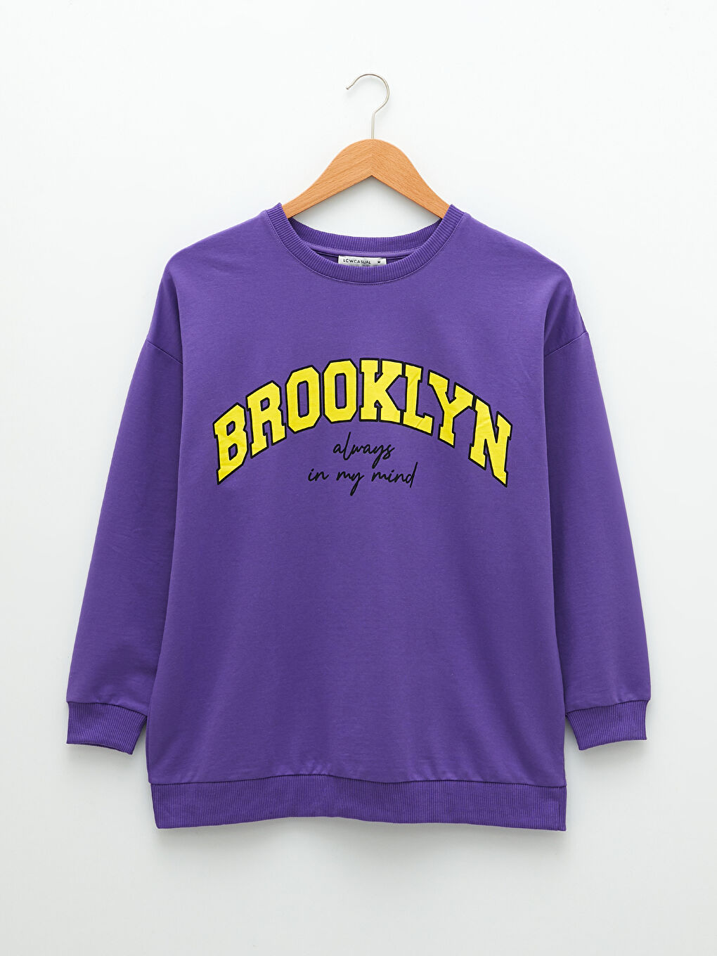 Женская толстовка с круглым вырезом и длинными рукавами с принтом-4