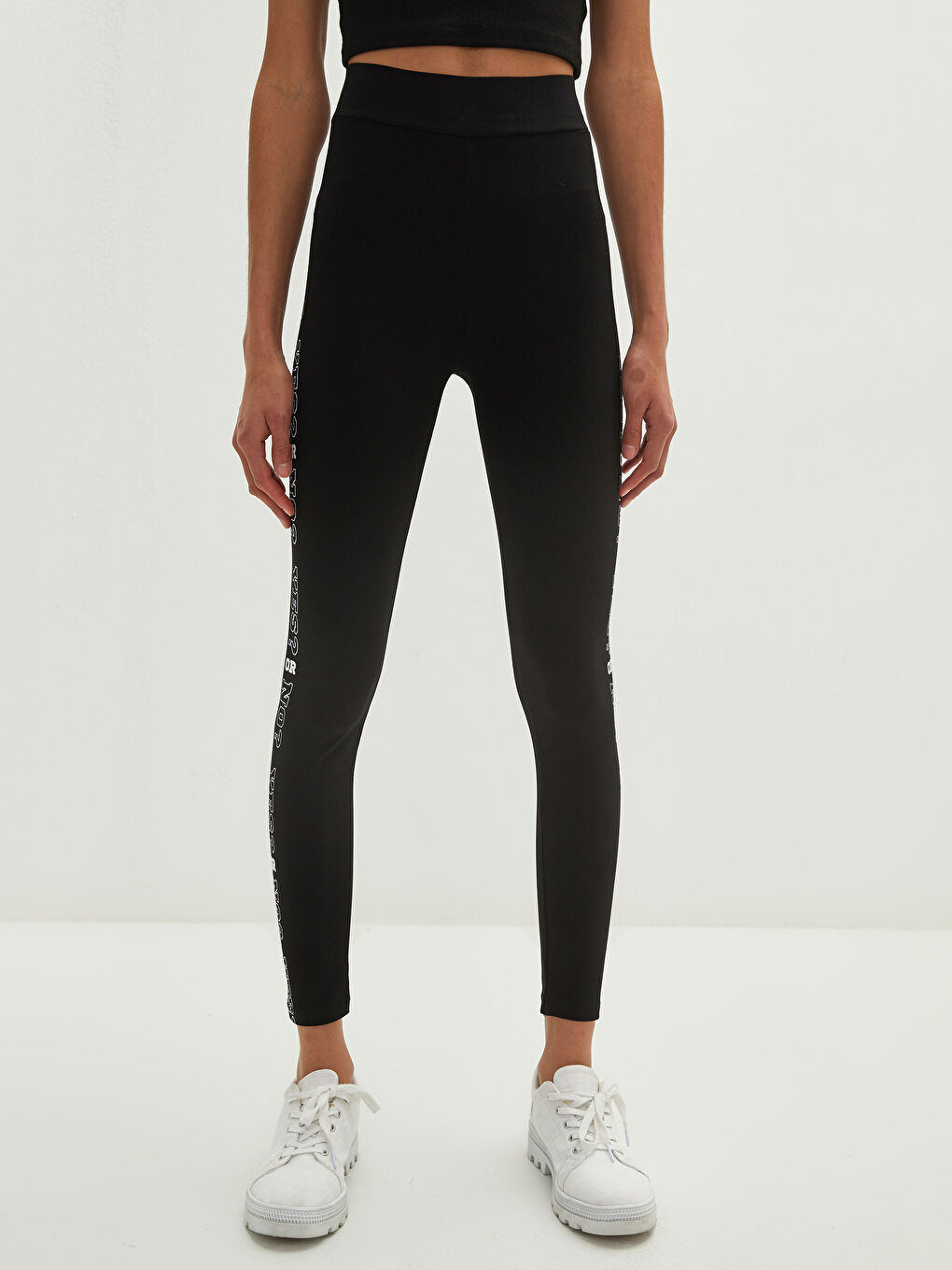 LCW Vision Tights mit elastischem Bund und Textdruck für Damen -W17132Z8-RQN
