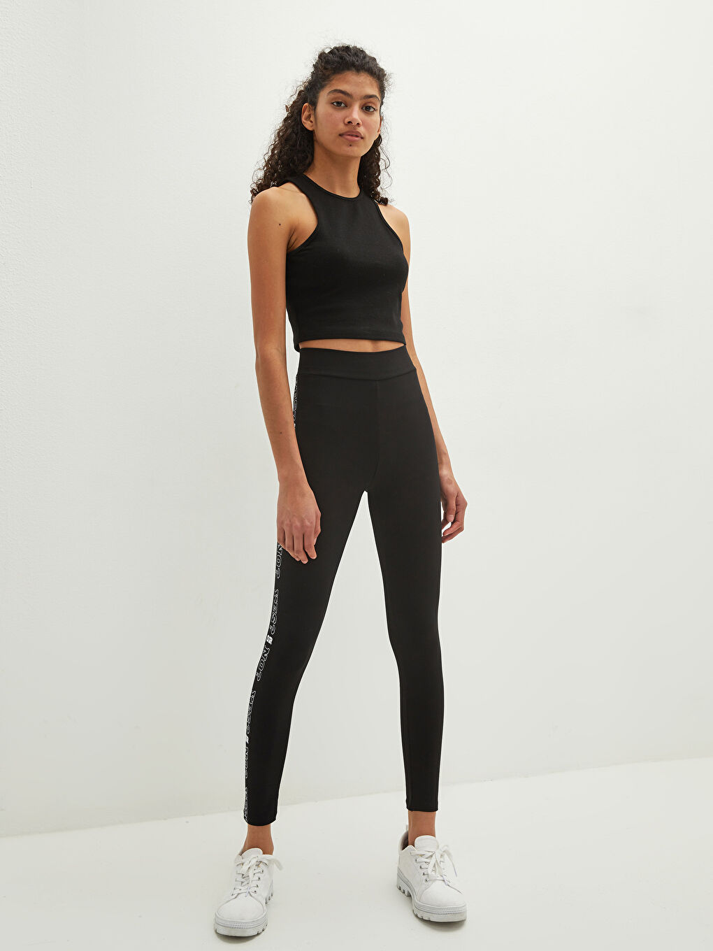 LCW Vision Tights mit elastischem Bund und Textdruck für Damen -W17132Z8-RQN