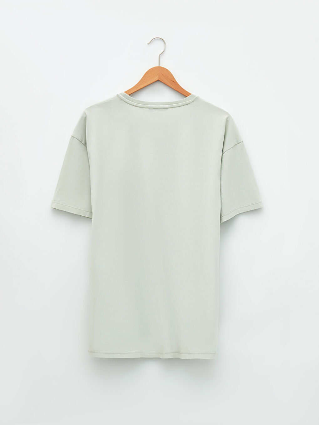 Haki Bisiklet Yaka Kısa Kollu Baskılı Penye Erkek Tişört-6