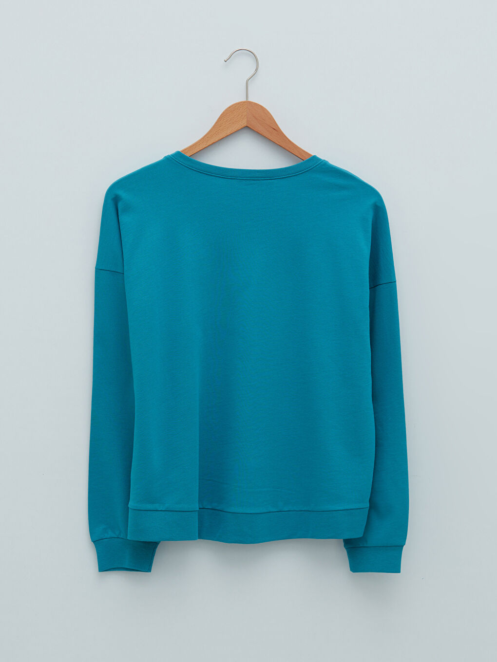 Crew Neck Straight Long Sleeve Cotton Women's Pajamas Set-8