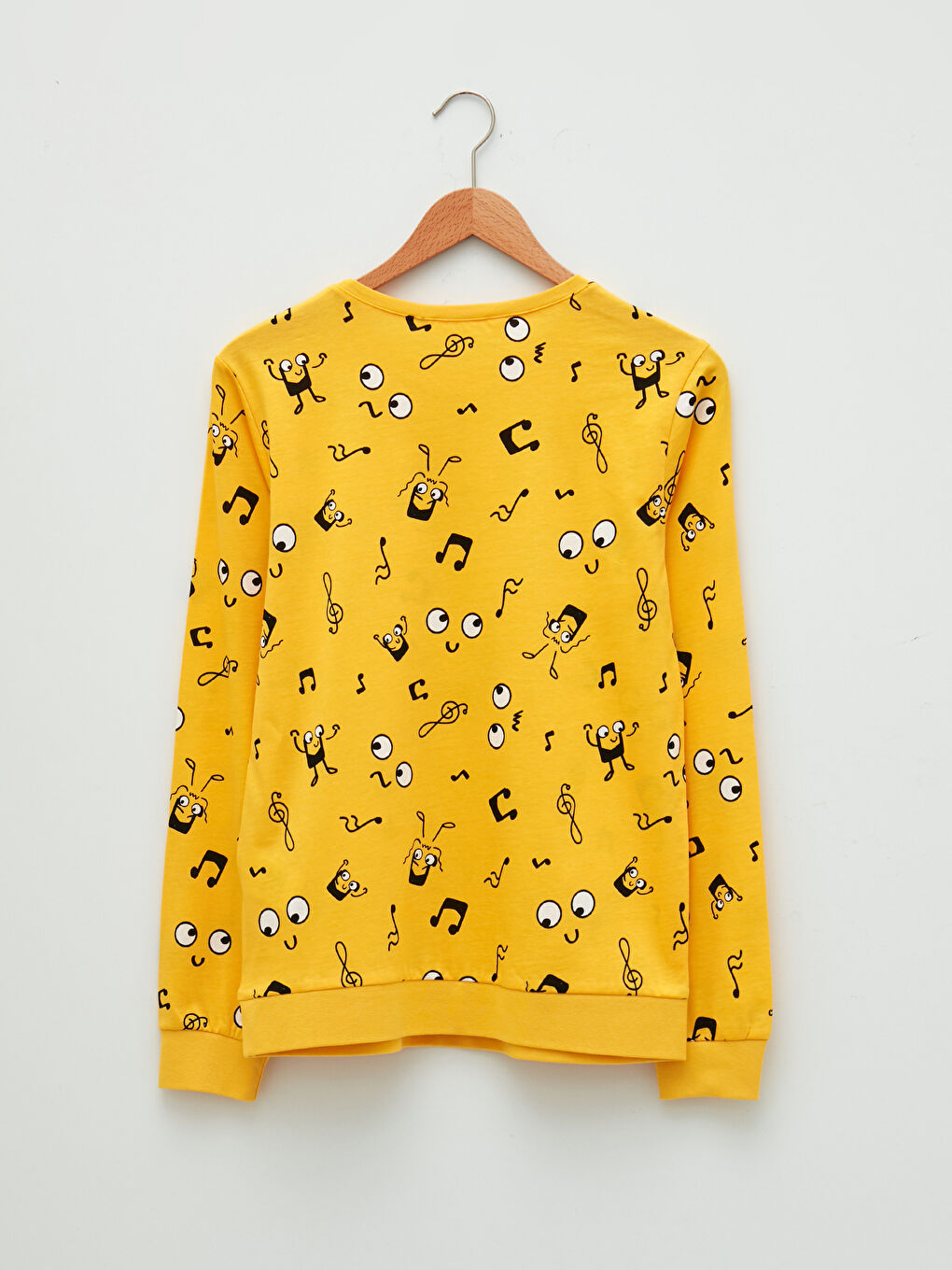 Crew Neck Printed Long Sleeve Cotton Women's Pajama Set-8