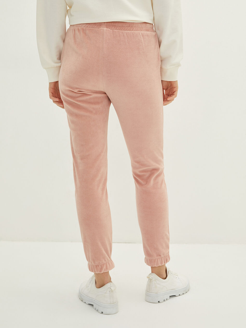 Спортивні штани для жінок з еластичною талією, прості-4