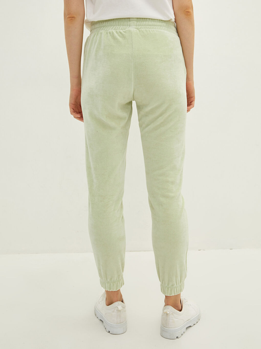 Yeşil Lastikli Standart Kadın Eşofman Altı-4