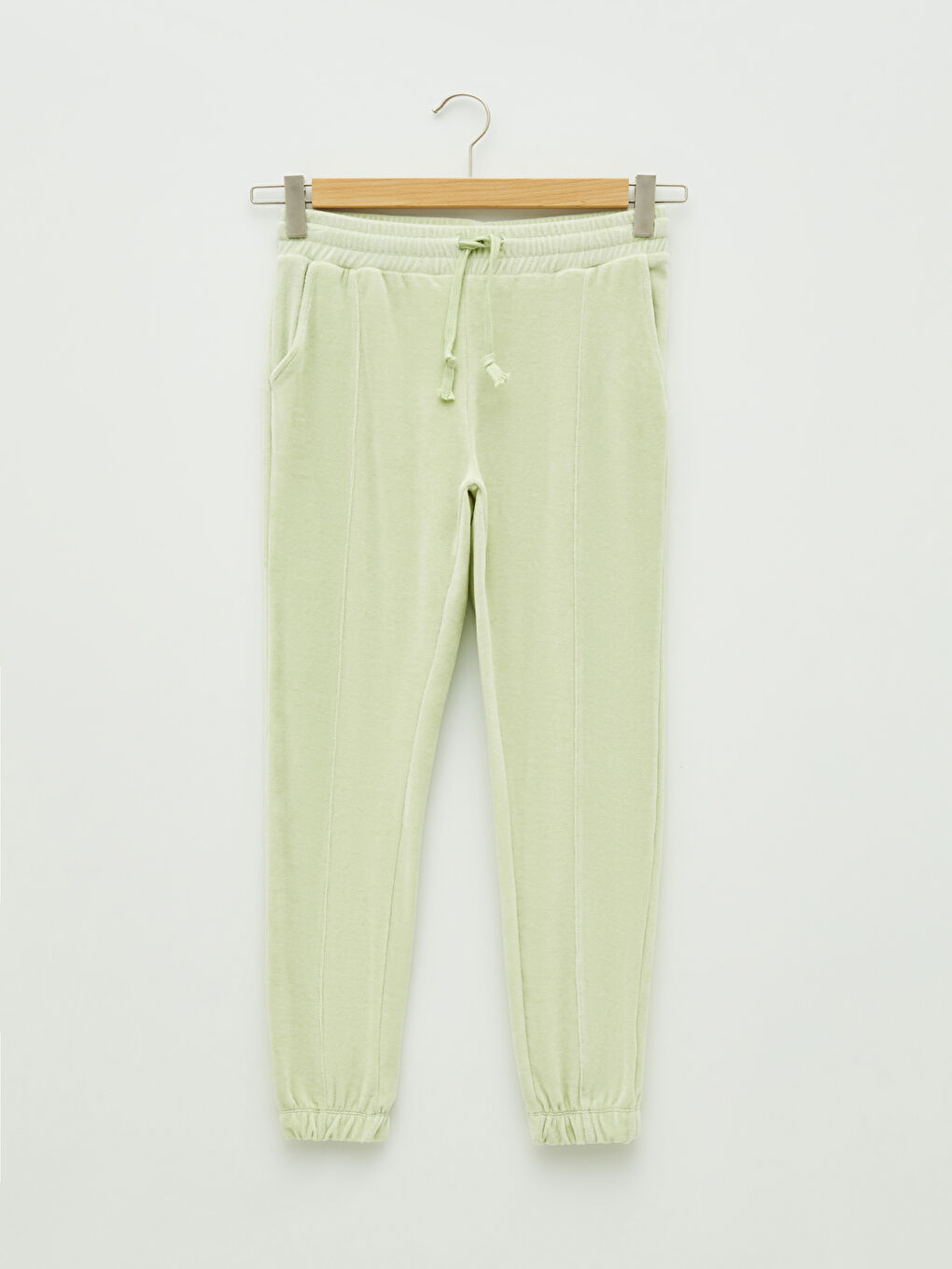 Yeşil Lastikli Standart Kadın Eşofman Altı-5