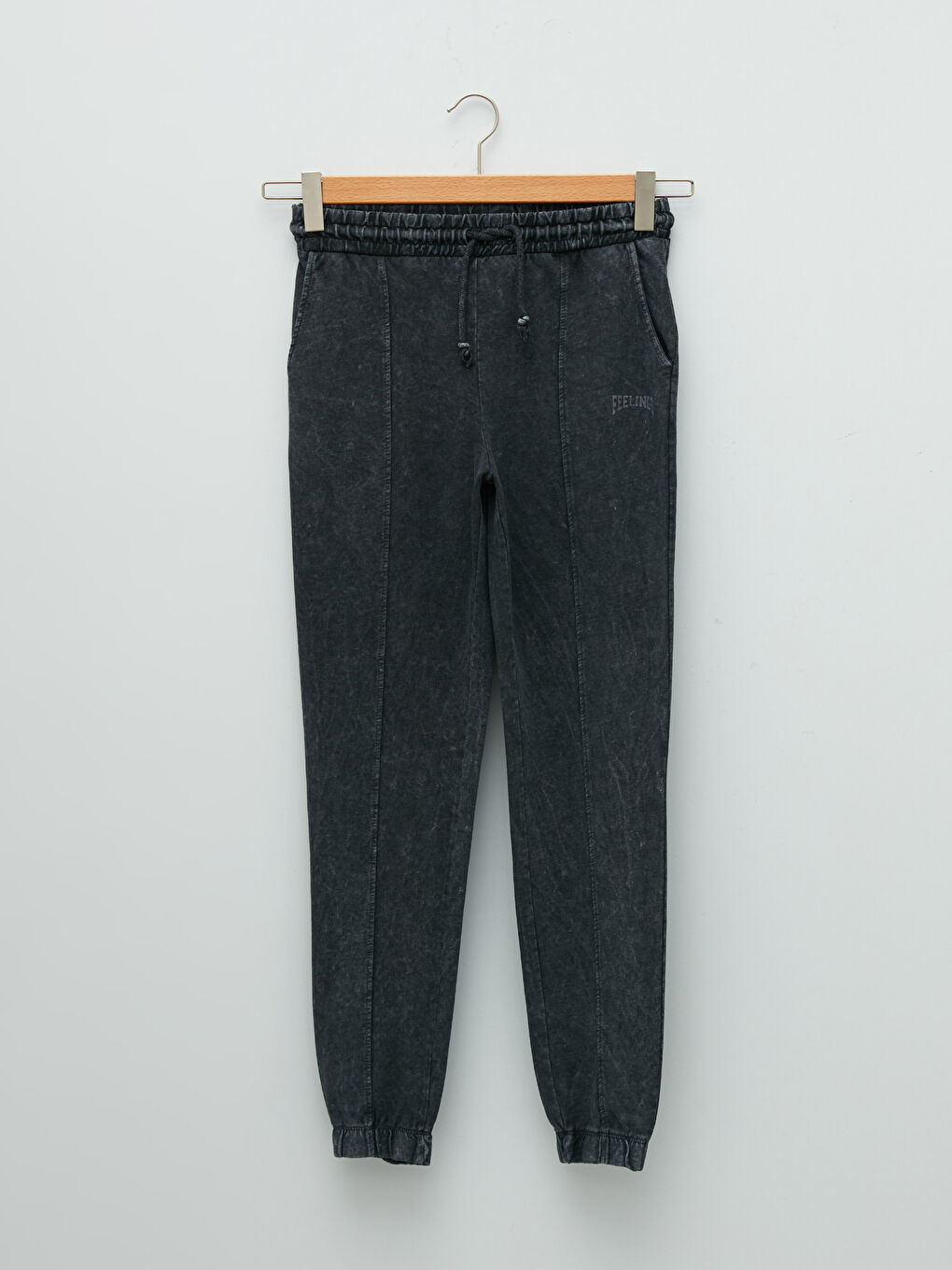 Elastic Waist Printed Pocket Detailed Women's Jogger Sweatpants-5