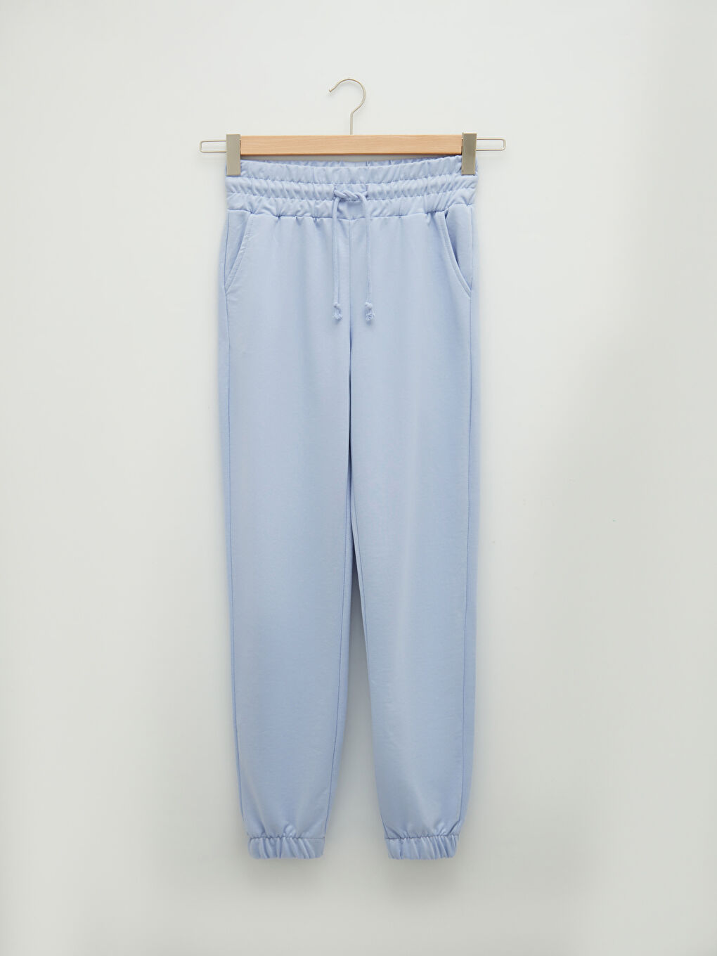 Женские спортивные штаны с эластичной резинкой на талии и карманами-5