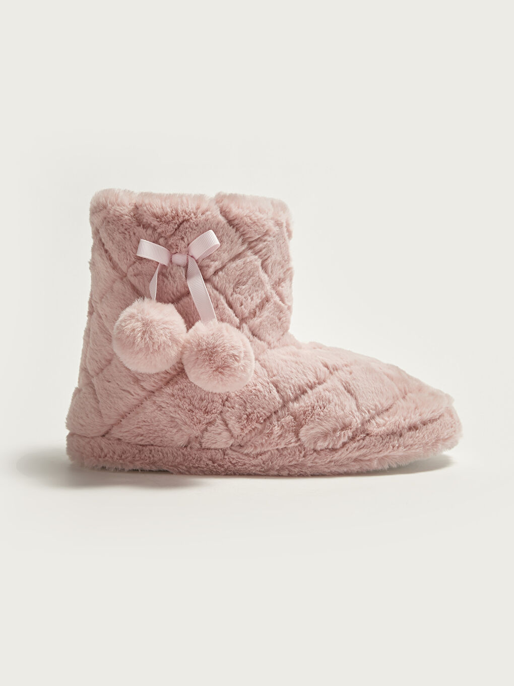 LCW STEPS Pompom Detailed Plush Women's House Boots -W17222Z8-JZ2