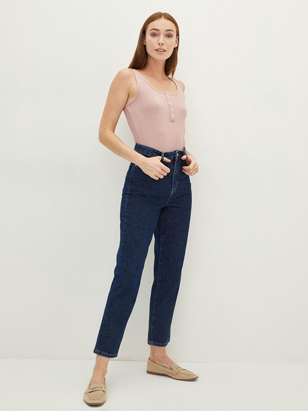 LCW Jeans Hoch taillierte Jeans mit geradem Schnitt für Damen -W17286Z8-309