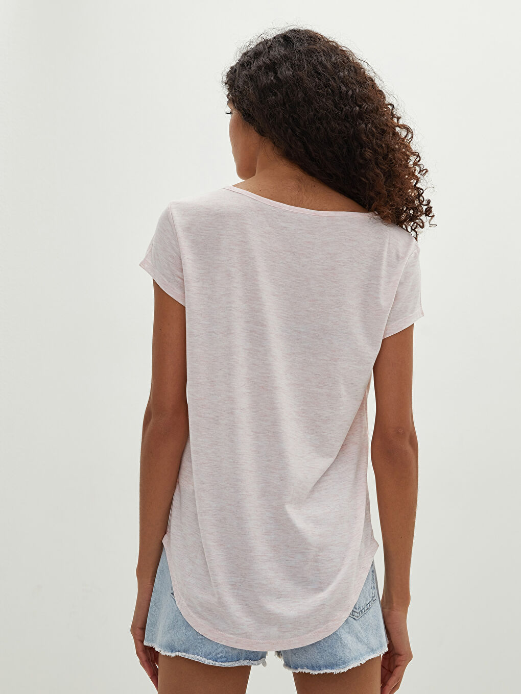 LCW Vision Crew Neck Short Sleeve Women's T-Shirt -W17304Z8-DTV
