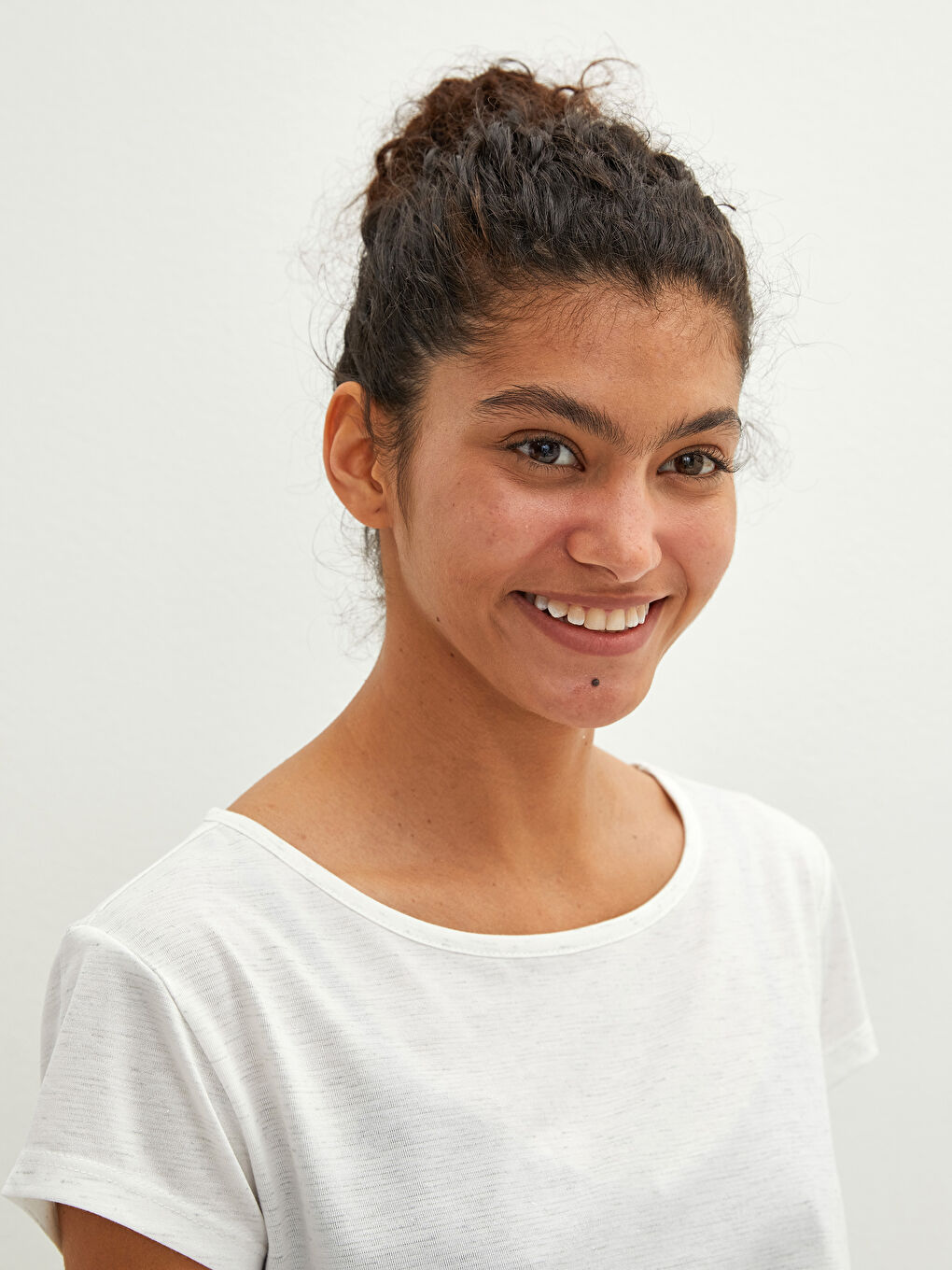 Crew Neck Short Sleeve Women's T-Shirt-2