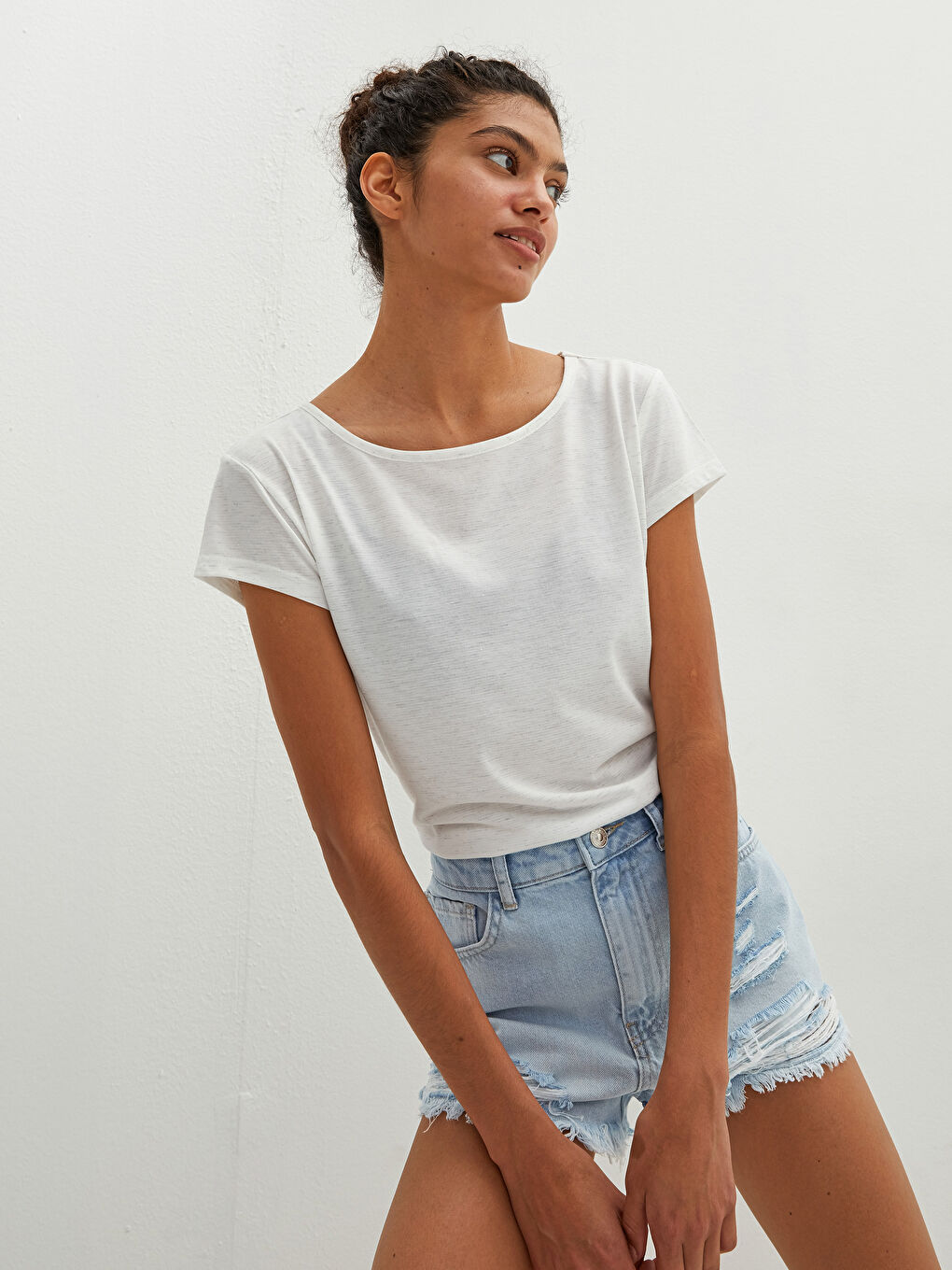 Crew Neck Short Sleeve Women's T-Shirt