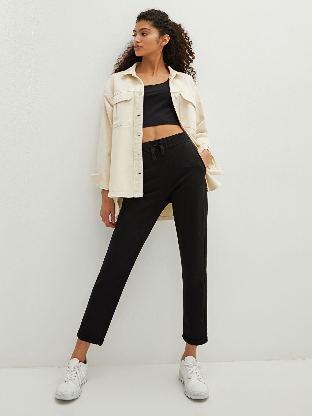 LCW Vision Elastic Waist Regular Pocket Detailed Women's Sweatpants -W17322Z8-CVL