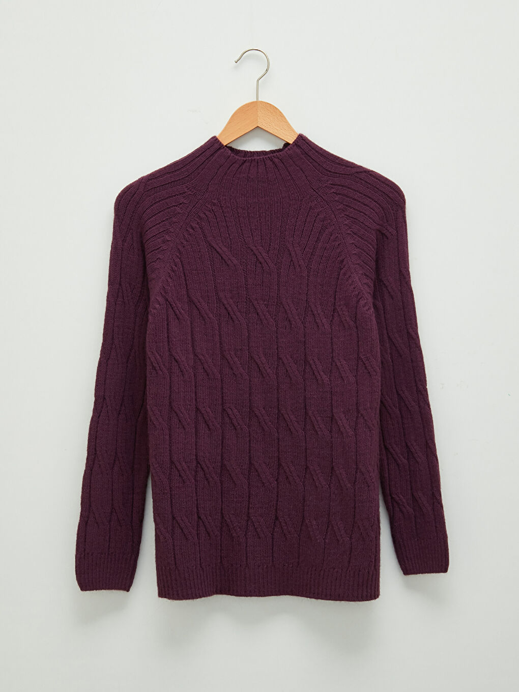 Ženska Pletena Polurolka Sa Postojećim Dezenom Dugih Rukava-5