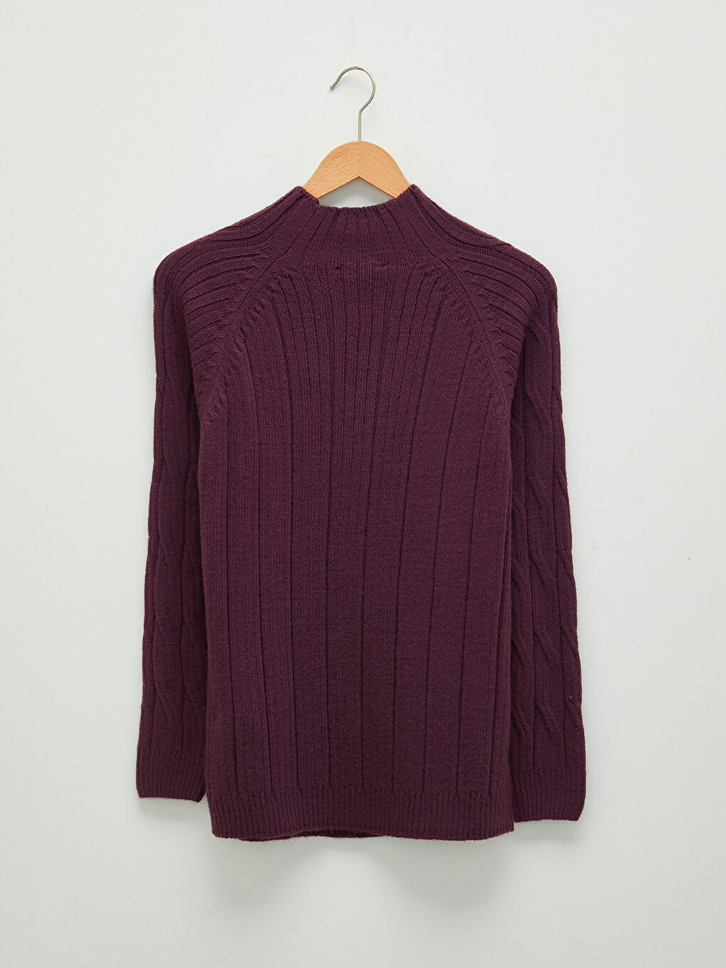 Ženska Pletena Polurolka Sa Postojećim Dezenom Dugih Rukava-6