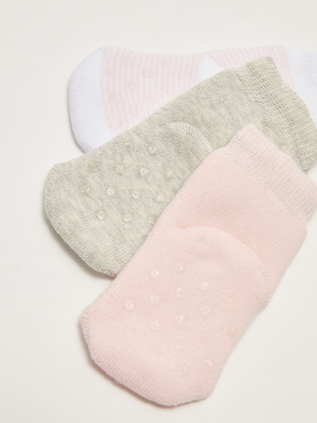 LCW baby Patterned Baby Girl Towel Socket Socks 3-Pack -W17395Z1-FXB