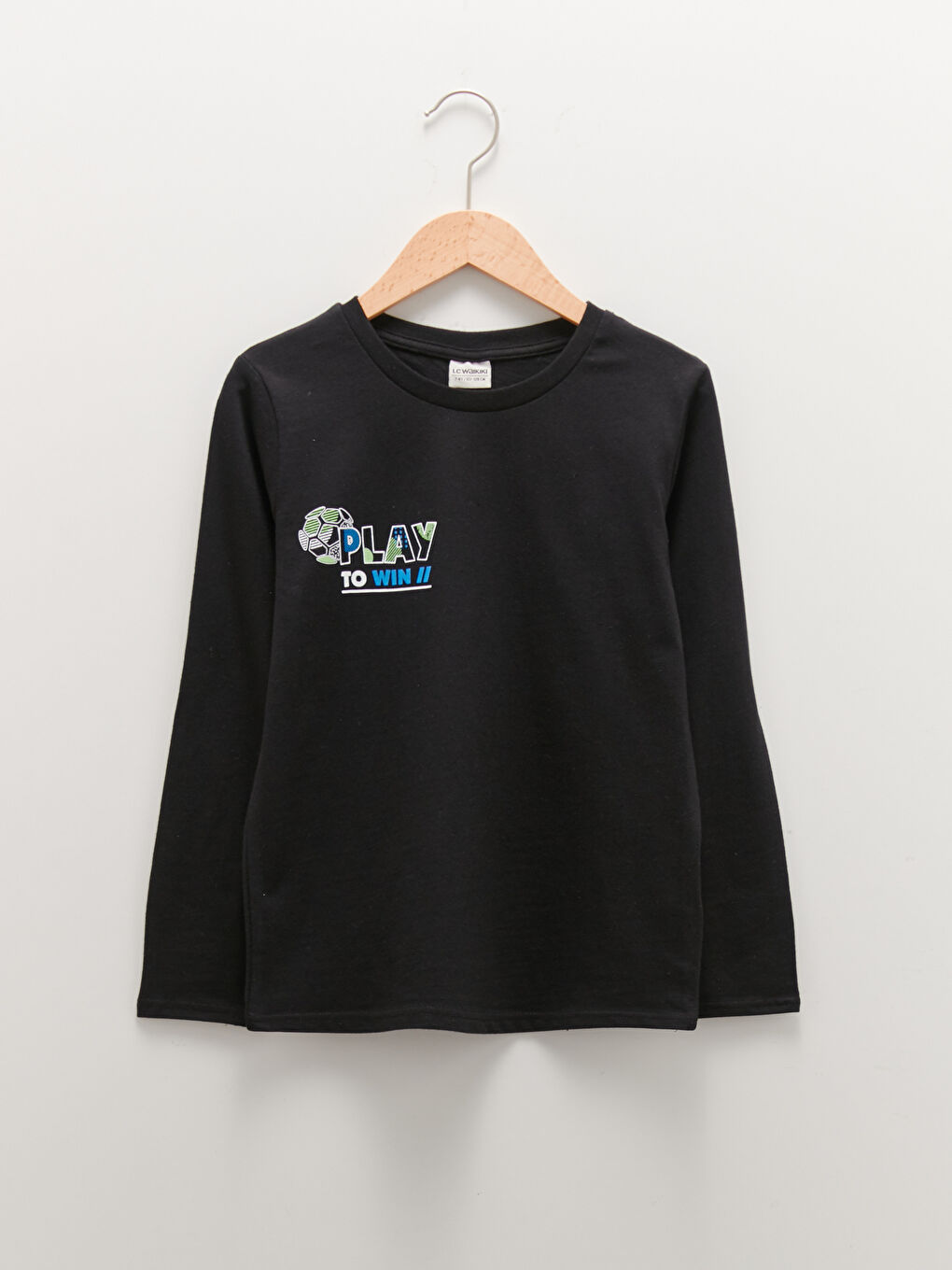 LCW Kids Majica sa okruglim izrezom, štampana, dugi rukav, pamučna, za dečake -W17427Z4-CVL