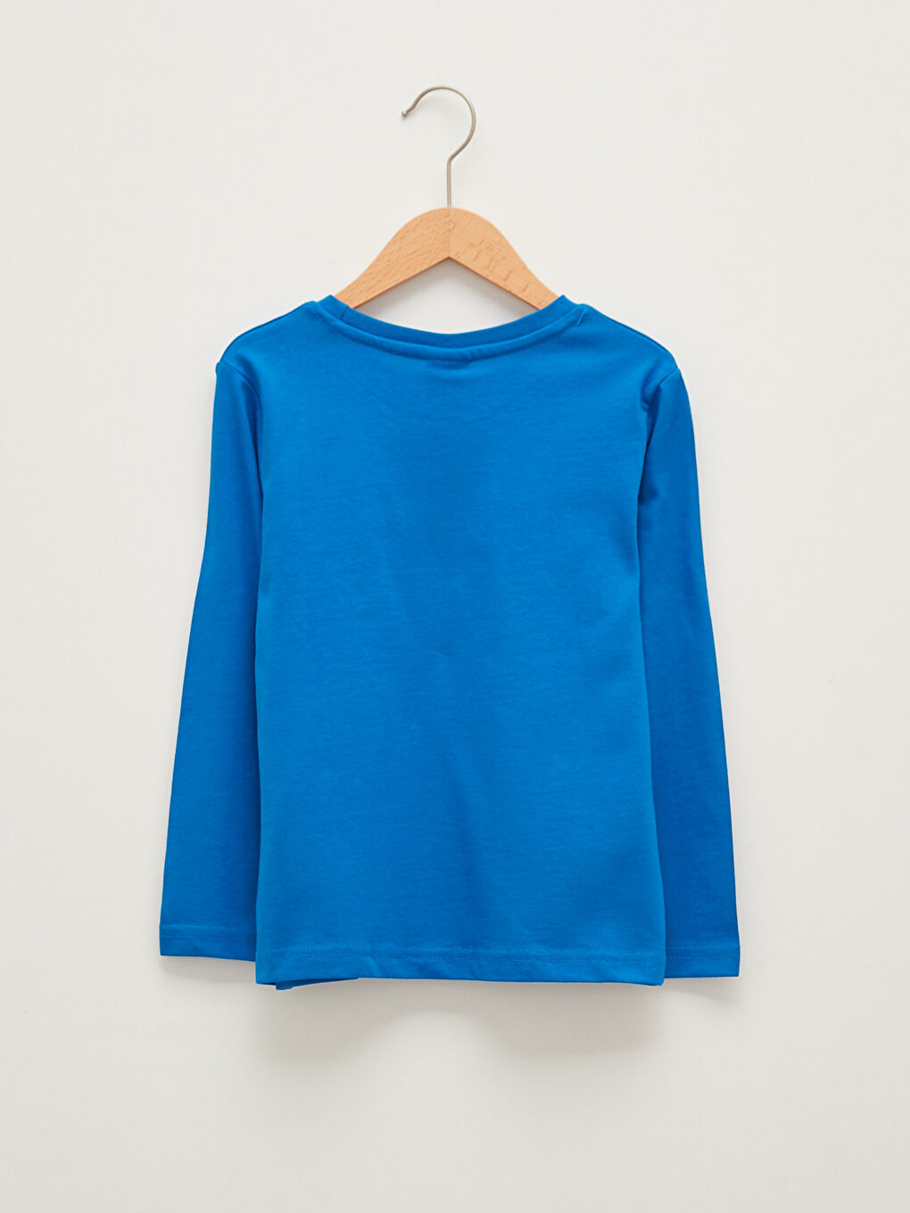 Crew Neck Printed Long Sleeve Cotton Boy T-shirt-1