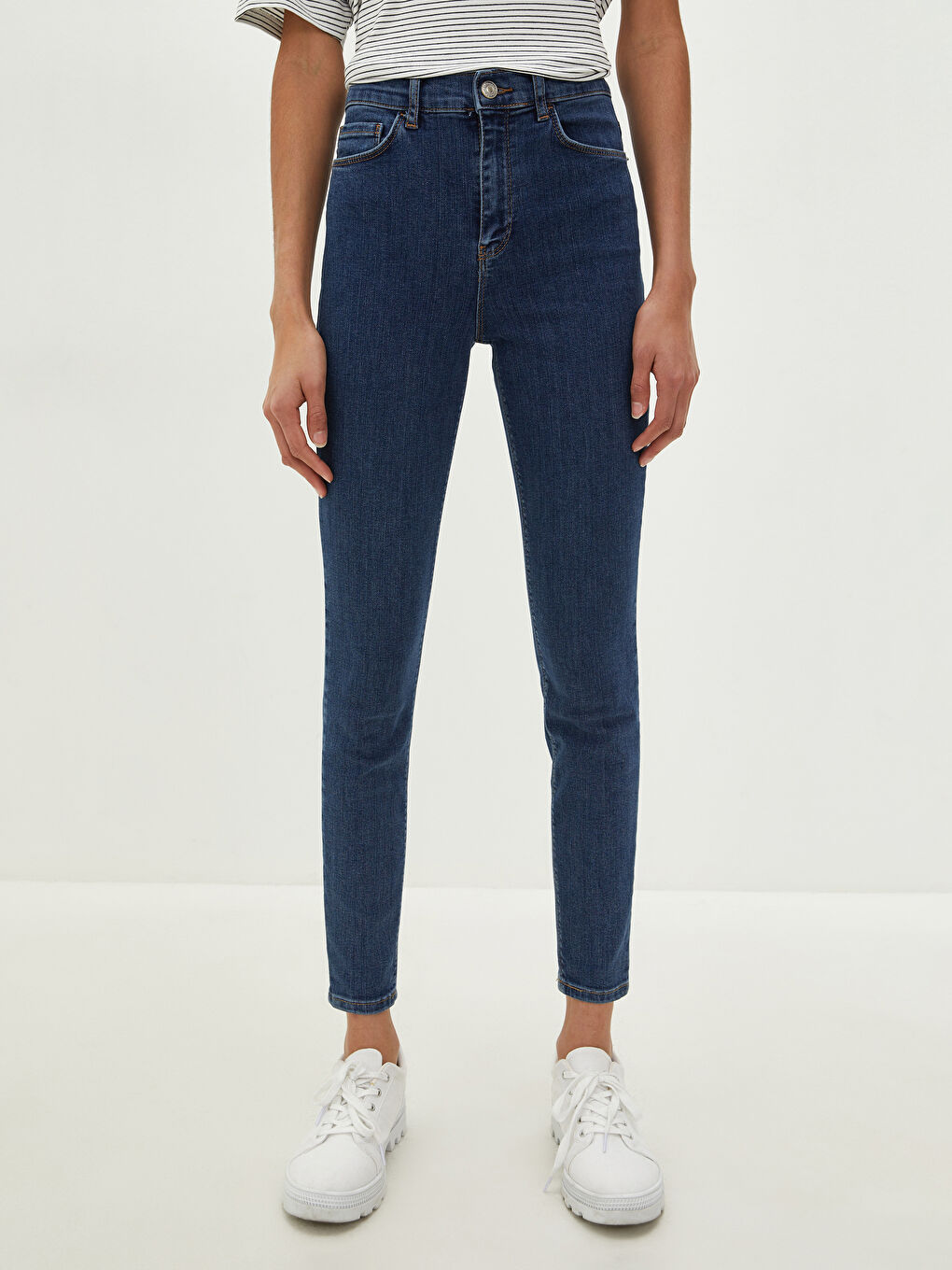 LCW Jeans جینزی کەمەر بەرز جوپیتر زۆر باریک بۆ ژنان -W17433Z8-507