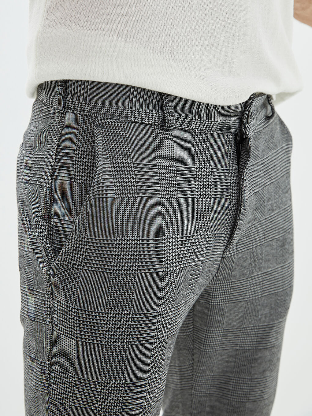 Gri Slim Fit Erkek Pantolon-2