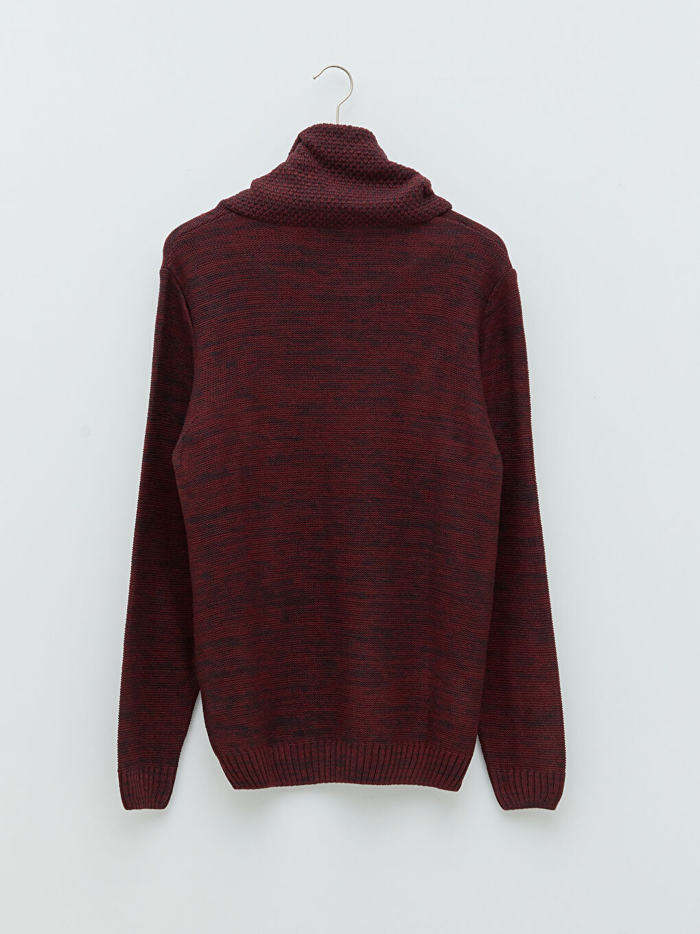 Funnel Hoodie Long Sleeve Men's Tricot Sweater-6