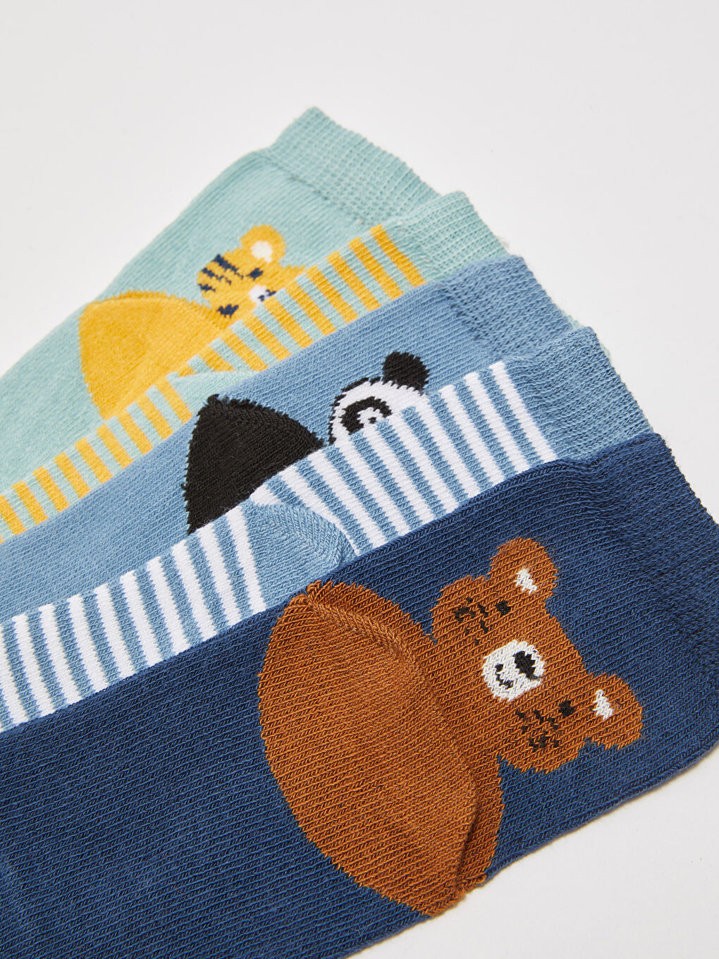 LCW baby Striped Baby Boys' Ankle Socks 5 Pack -W17454Z1-U1H
