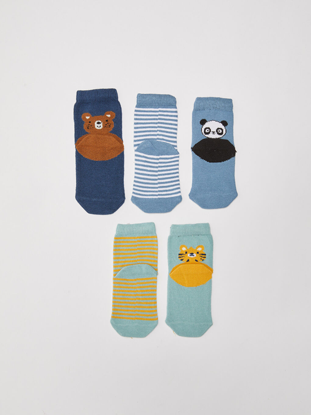 LCW baby Striped Baby Boys' Ankle Socks 5 Pack -W17454Z1-U1H