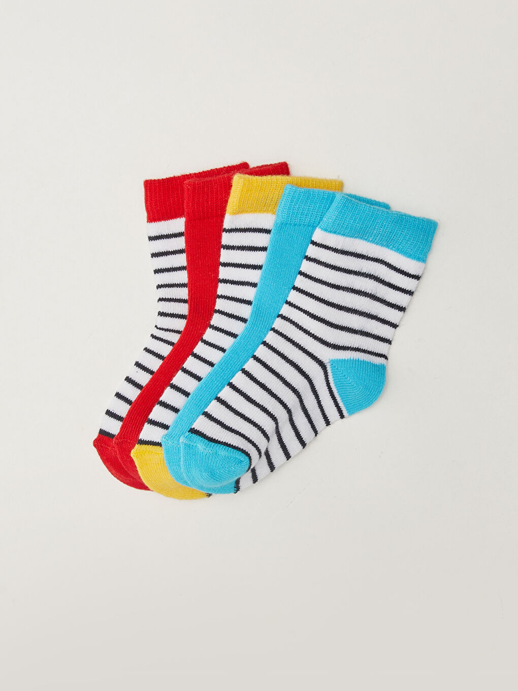 Полосатые носки до щиколотки для малышей мальчиков, комплект из 5 штук