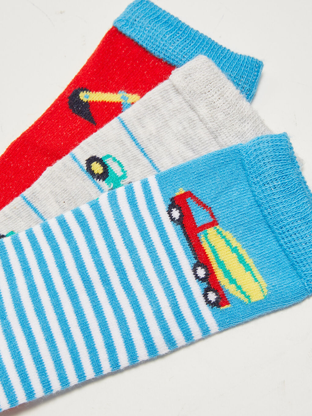 сәби ұлдарға арналған принтті тобық шұлықтары 3 данадан тұратын-2